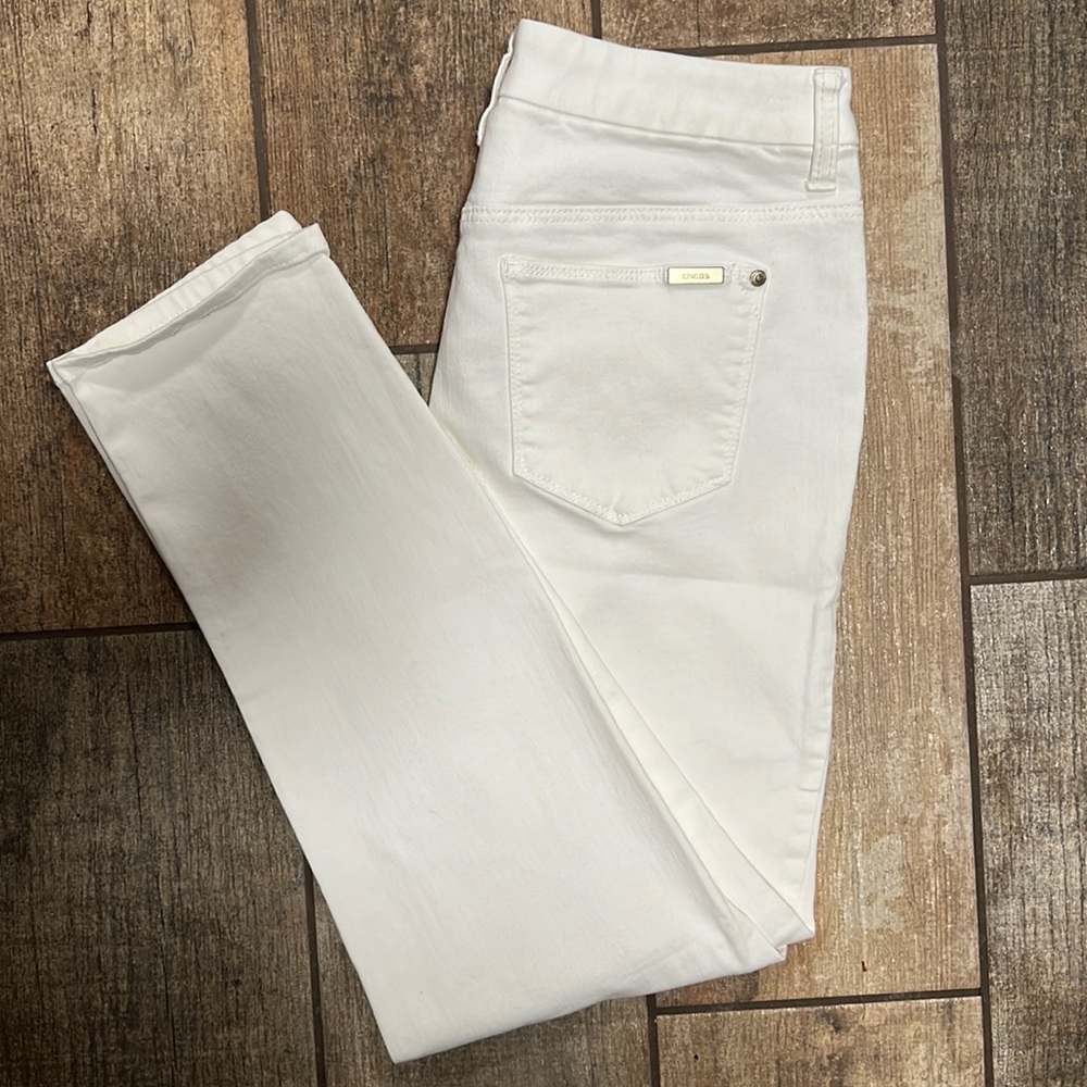Chico Slimming Girlfriend High Rise Waist Ankle Jean Skinny Pant White 0-4-S